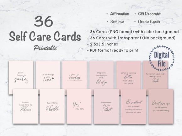Download Self Care Affirmation Printable Cards - Printable cards Collection