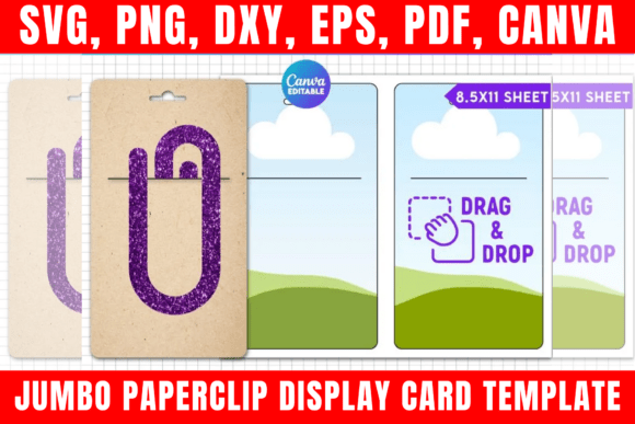 Download Jumbo Paperclip Display Card Template - Display card Collection