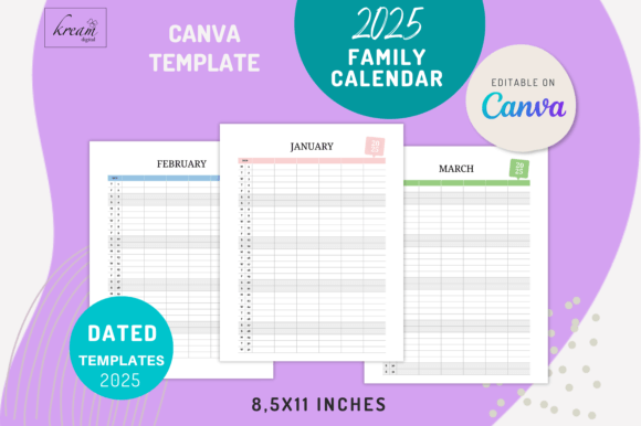 Download Monthly Family Calendar 2025 - Calendar 2025 Collection