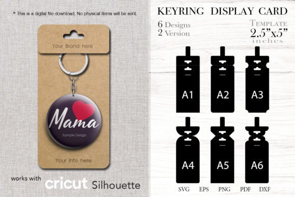 Download 12 Keyring Display Card Svg 2.5"x5" - Display card Collection