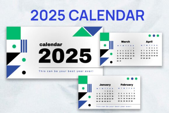 Download Geometric Minimalist Calendar 2025 - Premium Resources
