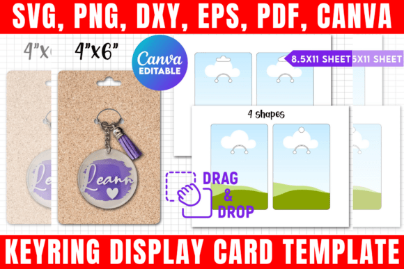 Download Keyring Display Card Canva Template - Display card Collection