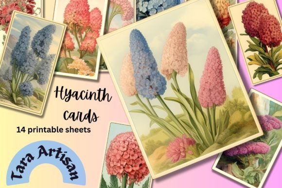 Download Vintage HYACINTH Printable Cards - Printable cards Collection