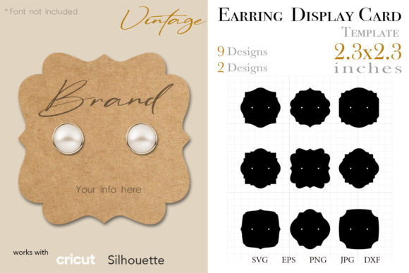 Download 18 Vintage Earring Display Card - Display card Collection