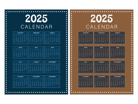 Download Calendar 2025 Year Design Template. - Premium Bundle